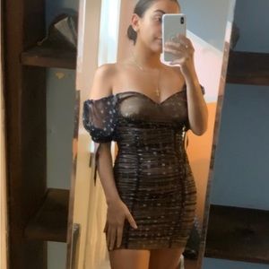 Hazel boutique sheer flower dress